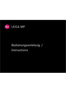 Leica MP manual. Camera Instructions.
